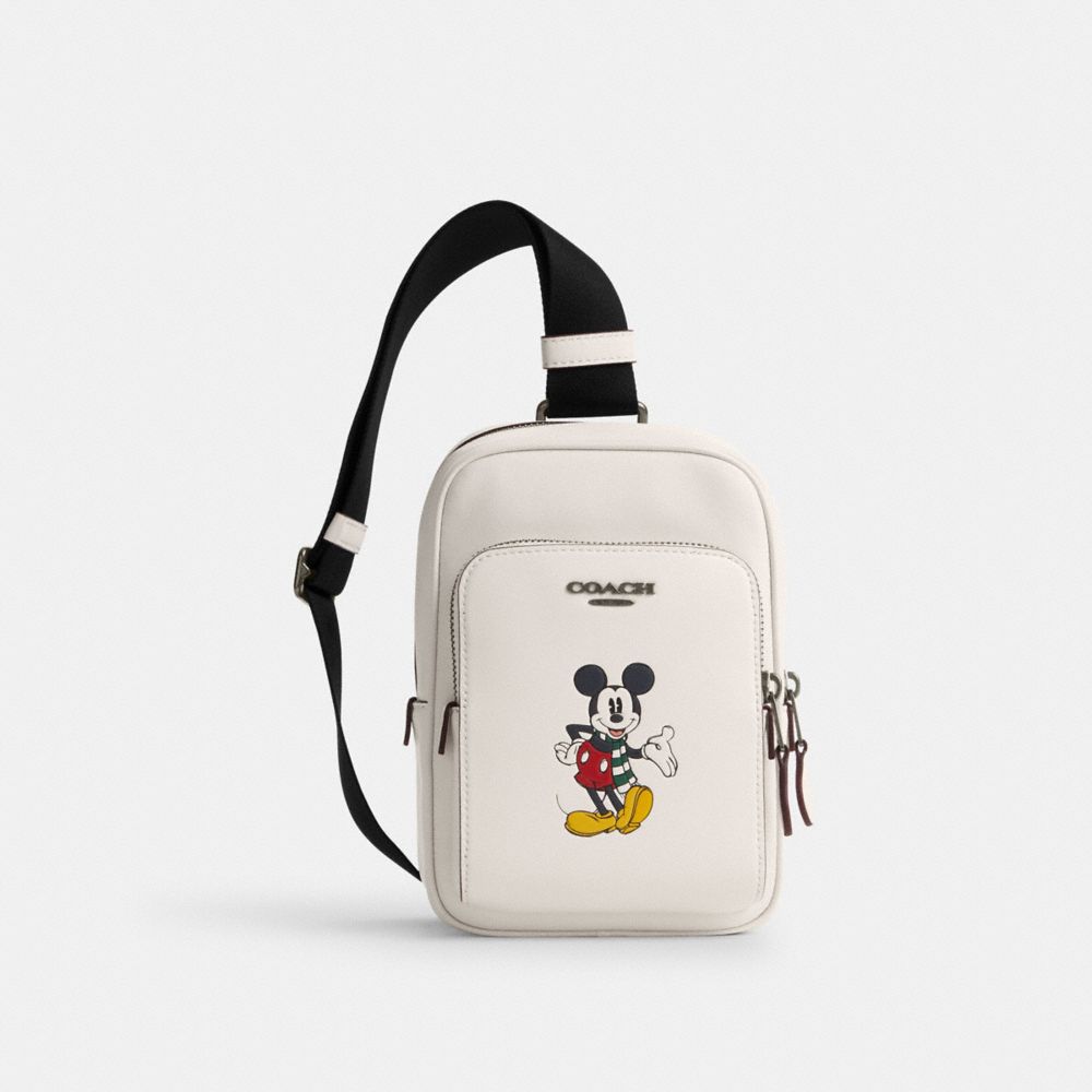 Gunmetal Chalk Multi Disney X Coach Track Pack 14 With Mickey Mouse