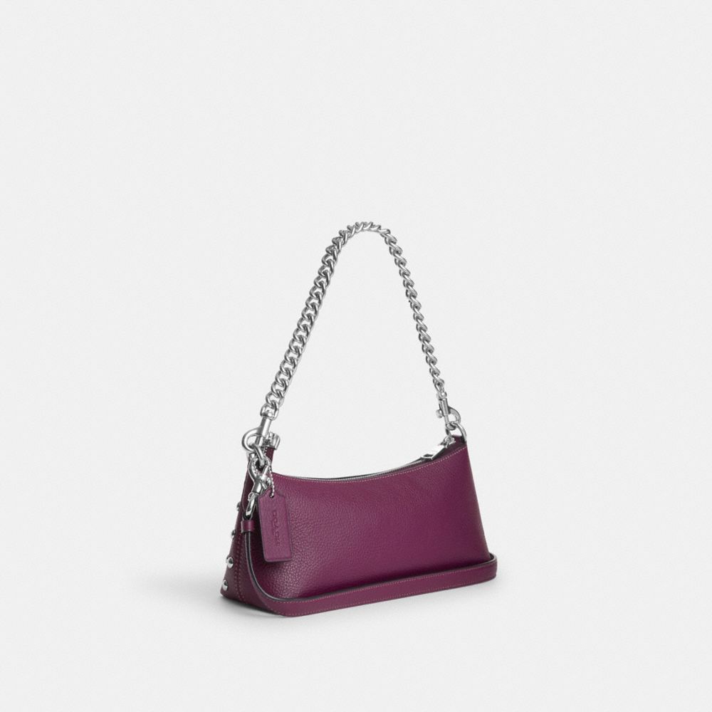 COACH®,Charlotte Shoulder Bag With Rivets,,Angle View
