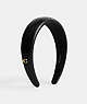 COACH®,LEATHER HEADBAND,Leather,Black,Front View