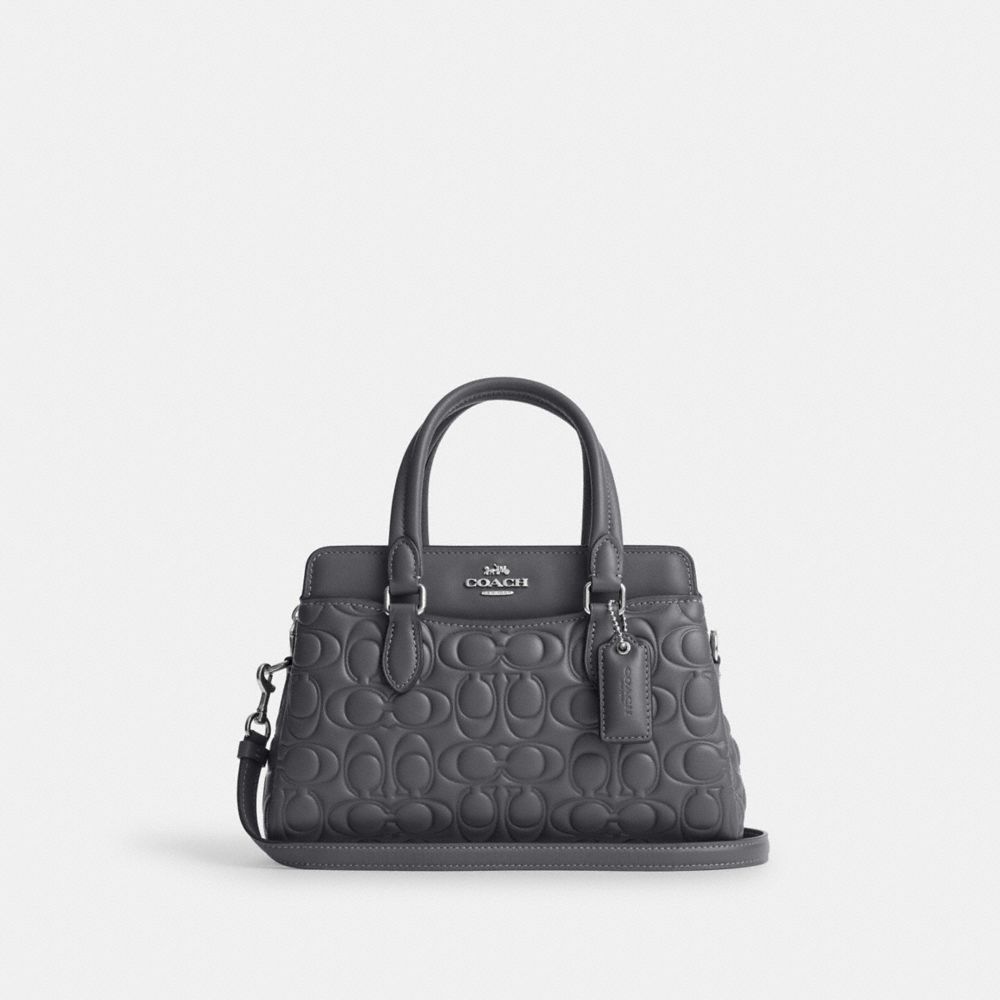 COACH®,Mini Darcie Carryall Bag In Signature Leather,,Front View
