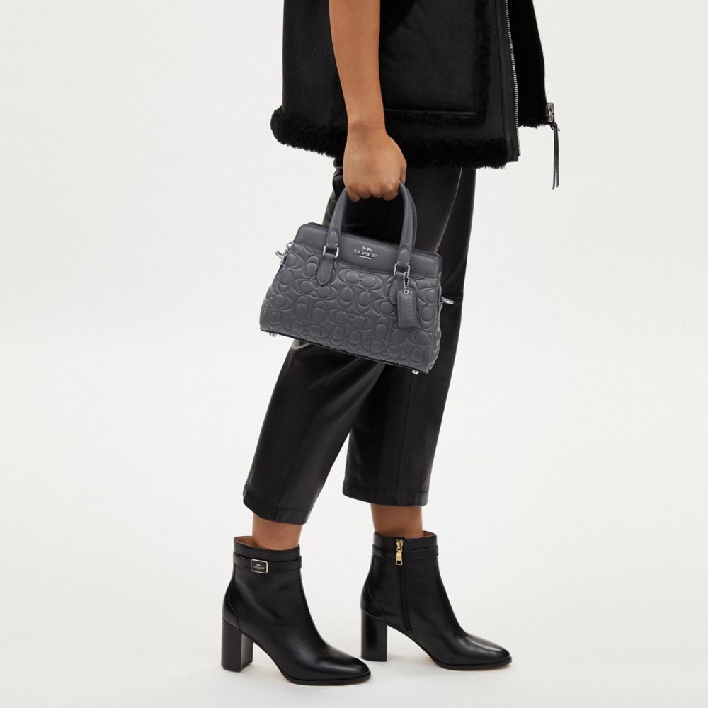 COACH®,Mini Darcie Carryall Bag In Signature Leather,,Detail View