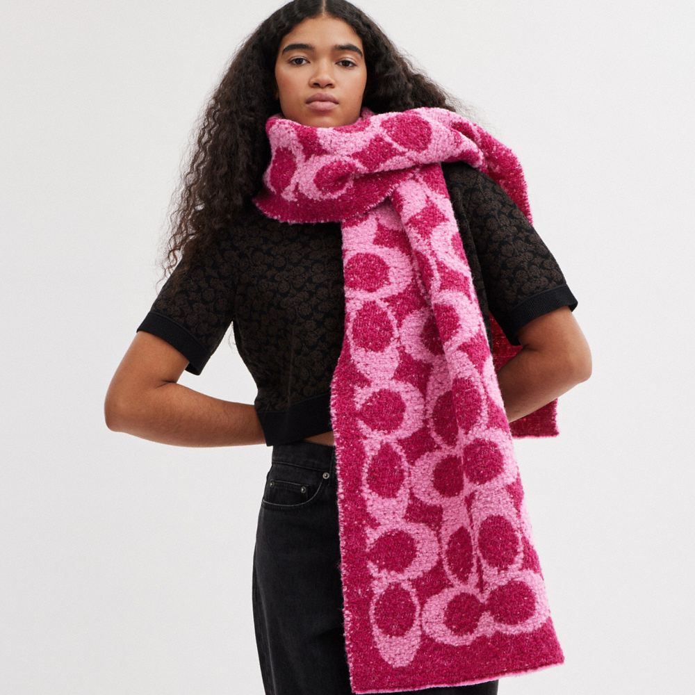 COACH®,シグネチャー マフラー,ファッション雑貨,ﾃﾞｨｰﾌﾟ ﾌﾟﾗﾑ