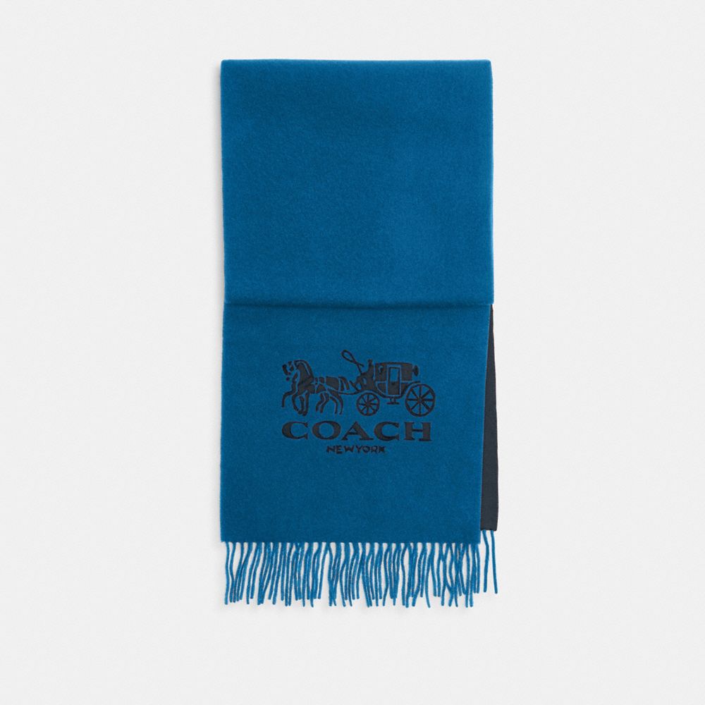 Horse And Carriage Bicolor Cashmere Muffler