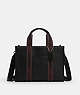 COACH®,SMITH TOTE,Leather,Silver/Black Multi,Front View