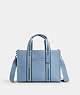 COACH®,SMITH TOTE BAG,Leather,Large,Silver/Cornflower Multi,Front View