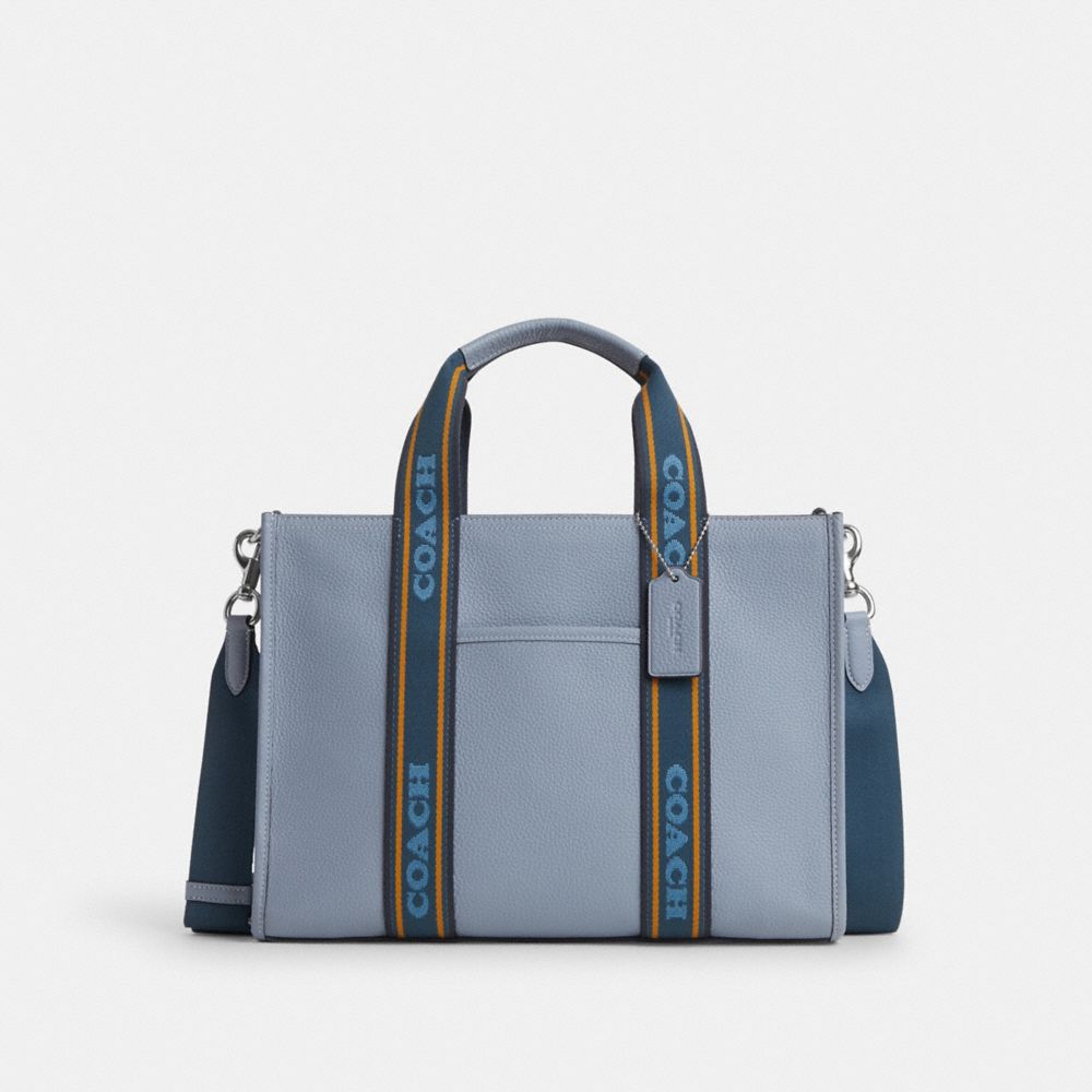 Coach Blue Leather Shoulder Bag (Tote)