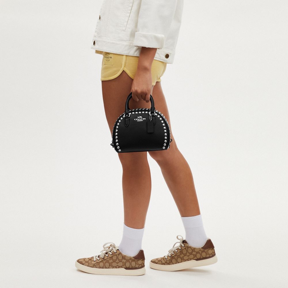 COACH®,Sydney Satchel With Rivets,,Detail View