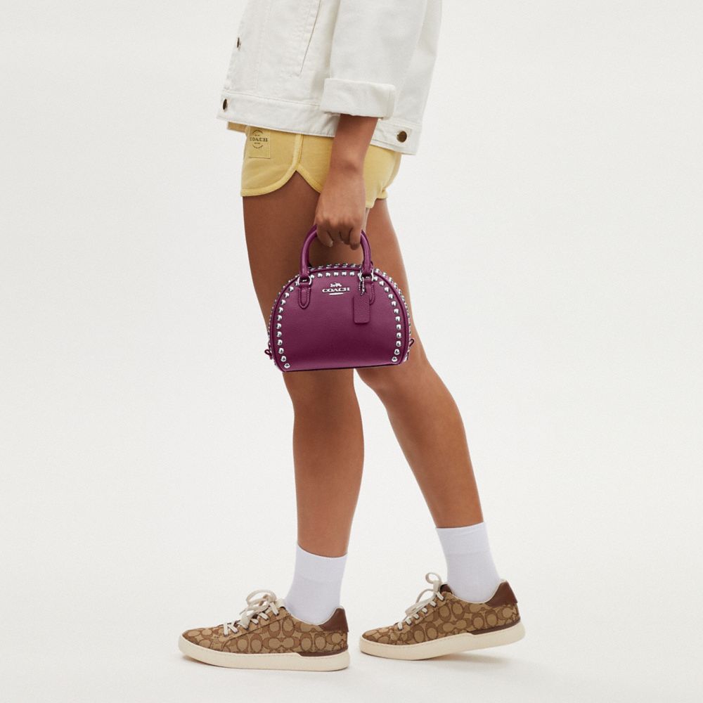 COACH®,Sydney Satchel With Rivets,,Detail View