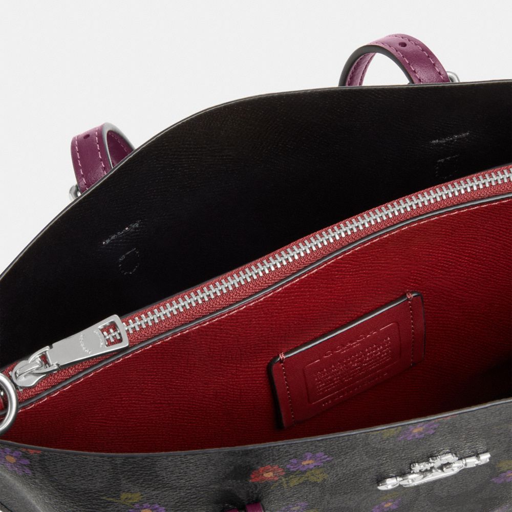 COACH®,Mollie Tote Bag 25 In Signature Canvas With Country Floral Print,,Closer View