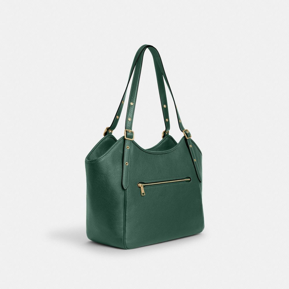 Cloth handbag Coach Green in Cloth - 31734454