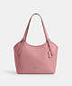 COACH®,MEADOW SHOULDER BAG,Refined Pebble Leather,Large,Silver/True Pink,Front View