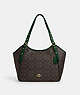 COACH®,MEADOW SHOULDER BAG IN SIGNATURE CANVAS,pvc,Im/Brown/Dark Pine,Front View