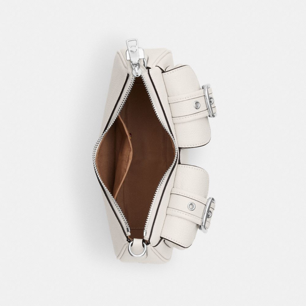 COACH®,Ashton Bag,Leather,Shoulder Bag,Silver Metal,Day Party,,Inside View,Top View