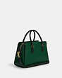 COACH®,DARCIE CARRYALL BAG,Mixed Material,Large,Im/Dark Pine,Angle View