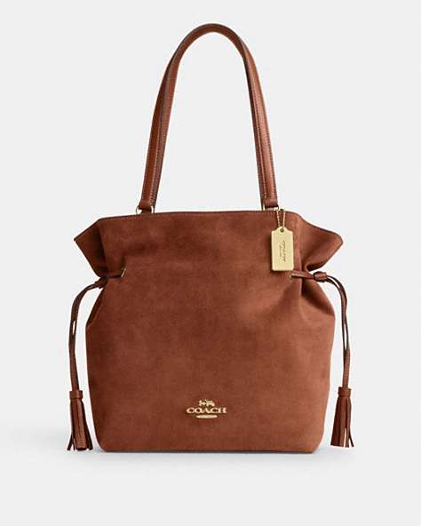 COACH®,ANDY TOTE,Leather,Large,Anniversary,Gold/Redwood,Front View