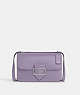 COACH®,LARGE MORGAN SQUARE CROSSBODY BAG,Leather,Medium,Silver/Light Violet,Front View