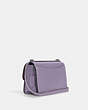 COACH®,LARGE MORGAN SQUARE CROSSBODY BAG,Leather,Medium,Silver/Light Violet,Angle View