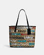 COACH®,COACH X MINT + SERF CITY TOTE BAG IN SIGNATURE CANVAS,Signature Coated Canvas,X-Large,Silver/Khaki Multi,Front View