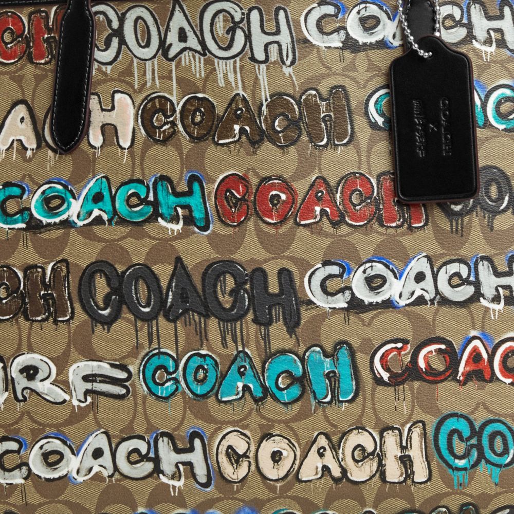 COACH®,Coach X Mint + Serf City Tote Bag In Signature Canvas,,Closer View