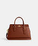 COACH®,DARCIE CARRYALL BAG,Mixed Materials,Large,Gold/Redwood,Front View