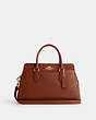 COACH®,DARCIE CARRYALL BAG,Mixed Materials,Large,Gold/Redwood,Front View