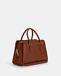 COACH®,DARCIE CARRYALL BAG,Mixed Materials,Large,Gold/Redwood,Angle View