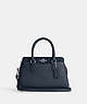 COACH®,MINI DARCIE CARRYALL,Mixed Materials,Silver/Denim,Front View