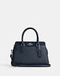 COACH®,MINI DARCIE CARRYALL,Mixed Materials,Silver/Denim,Front View