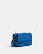 COACH®,WYATT CROSSBODY,Leather,Small,Gunmetal/Bright Blue,Angle View