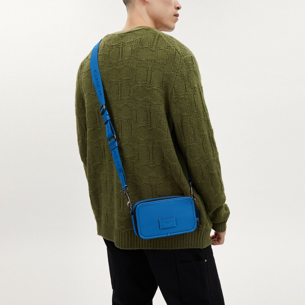 COACH®,Wyatt Crossbody,Leather,Crossbody,Casual,Blue,Detail View