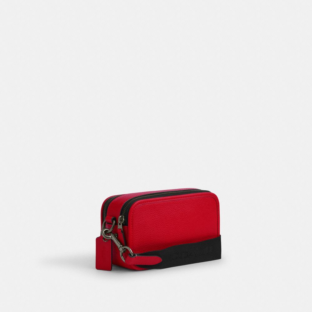 COACH®,Wyatt Crossbody Bag,Leather,Crossbody,Casual,Red,Angle View