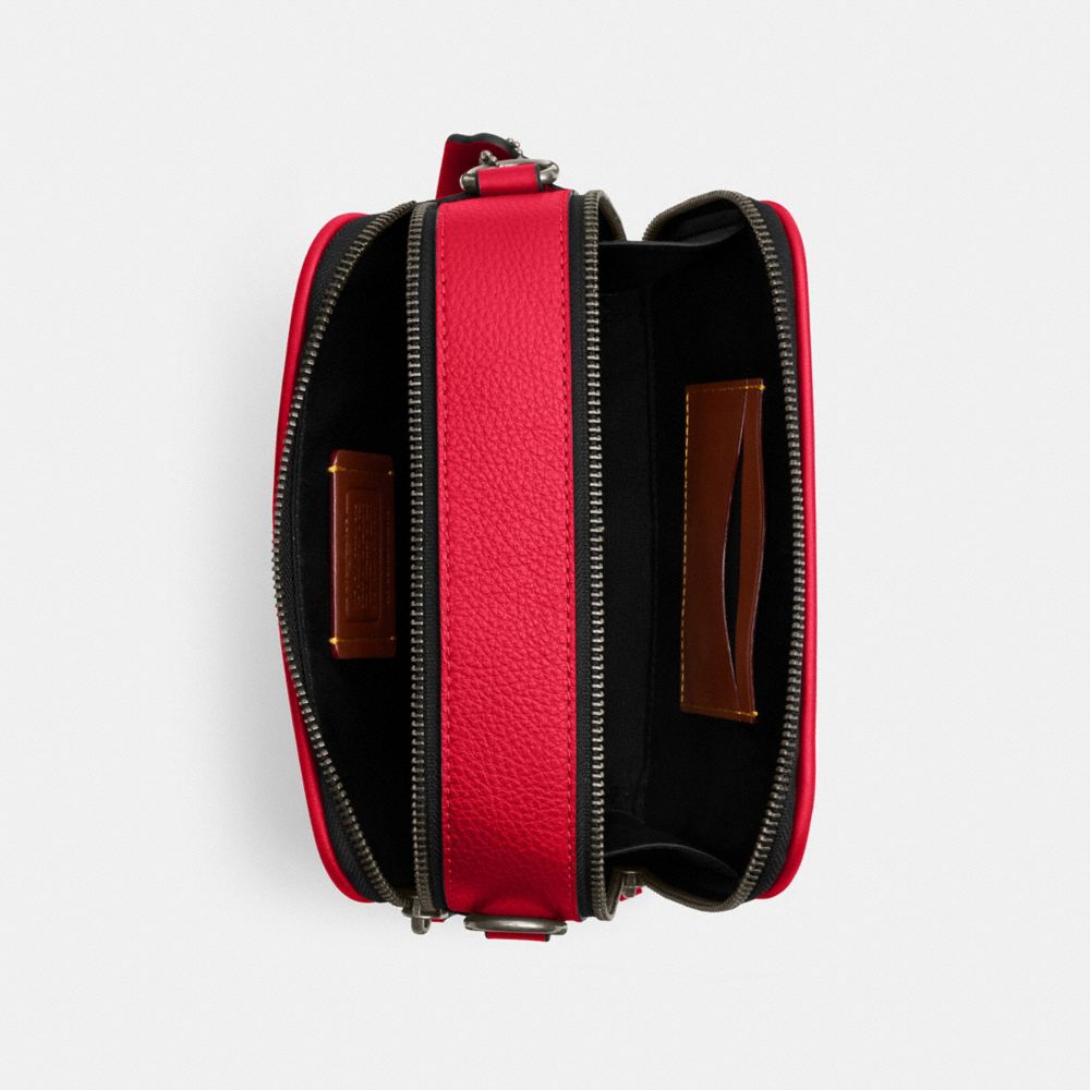 COACH®,Wyatt Crossbody Bag,Leather,Crossbody,Casual,Red,Inside View,Top View