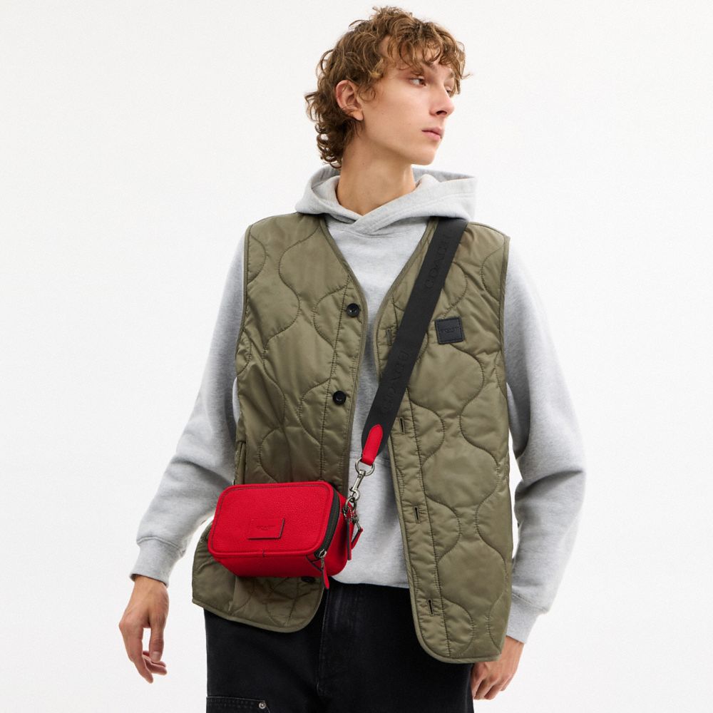 COACH®,Wyatt Crossbody Bag,Leather,Crossbody,Casual,Red,Detail View