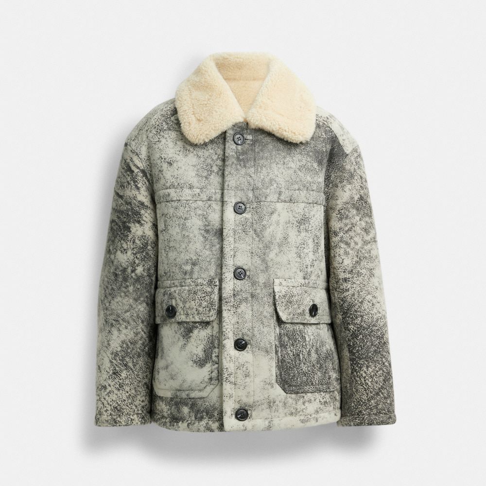 Coach sheepskin coat best sale