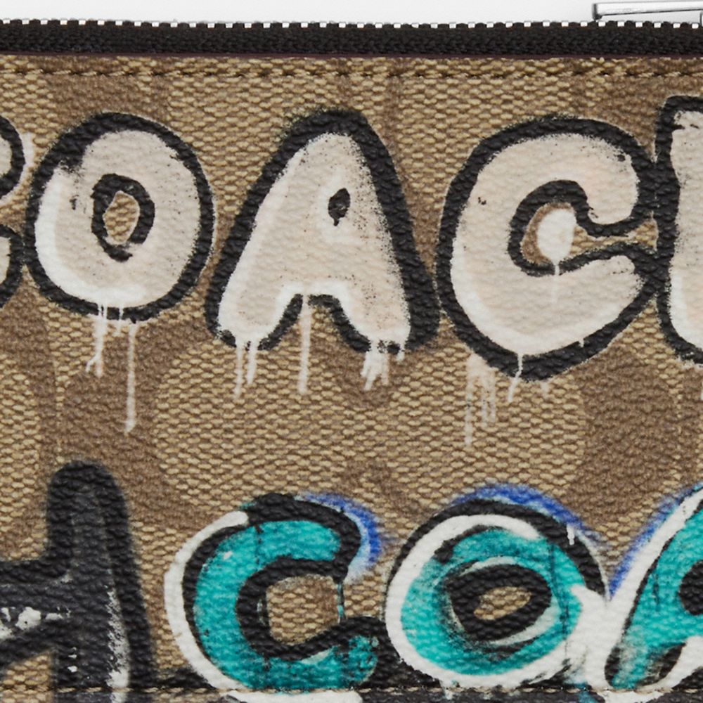 COACH® | Coach X Mint + Serf Zip Card Case In Signature Canvas