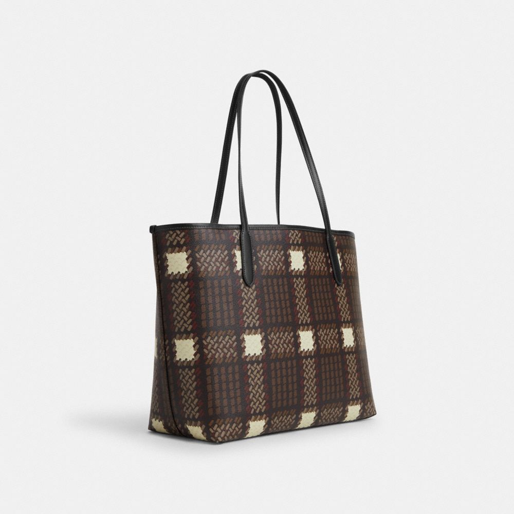 Coach store checkered bag