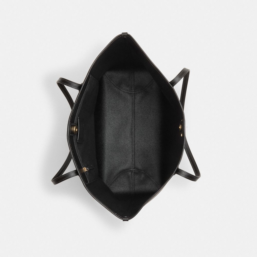 COACH®,シティ トート・ブラッシュト プラッド プリント,トートバッグ,