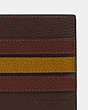 COACH®,3-IN-1 WALLET WITH STRIPE,Mixed Material,Gunmetal/Mahogany Multi