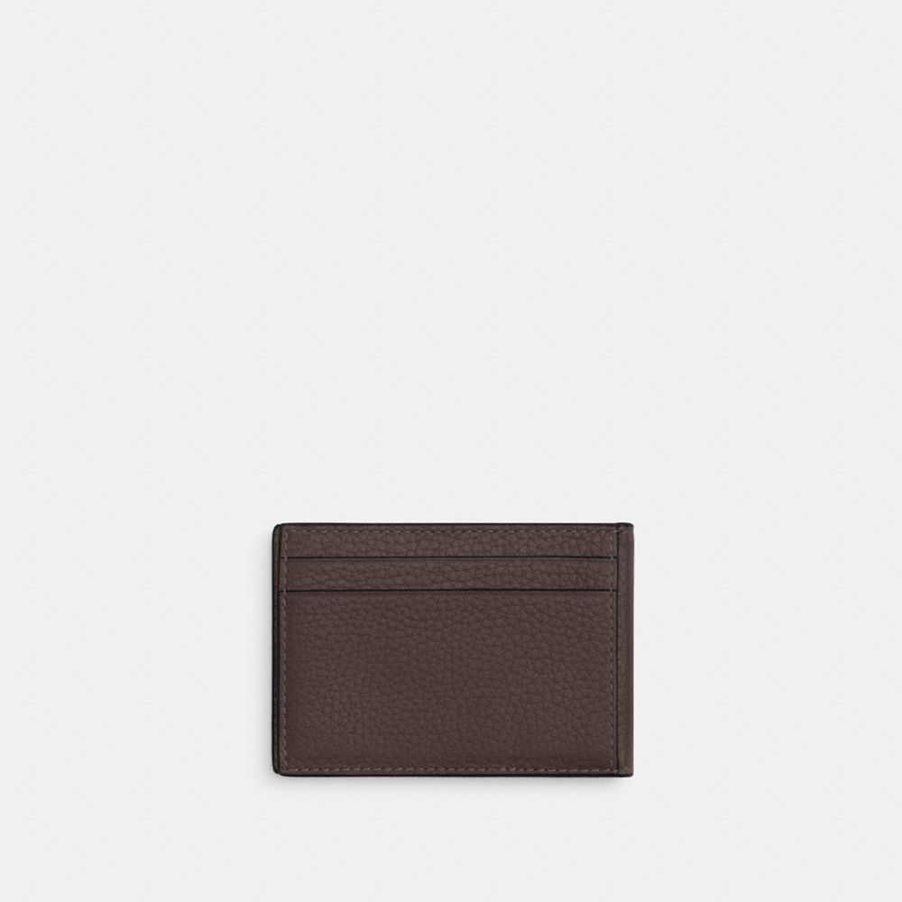 COACH®,Compact Billfold Wallet,Leather,Bi Fold,Casual,Brown,Back View