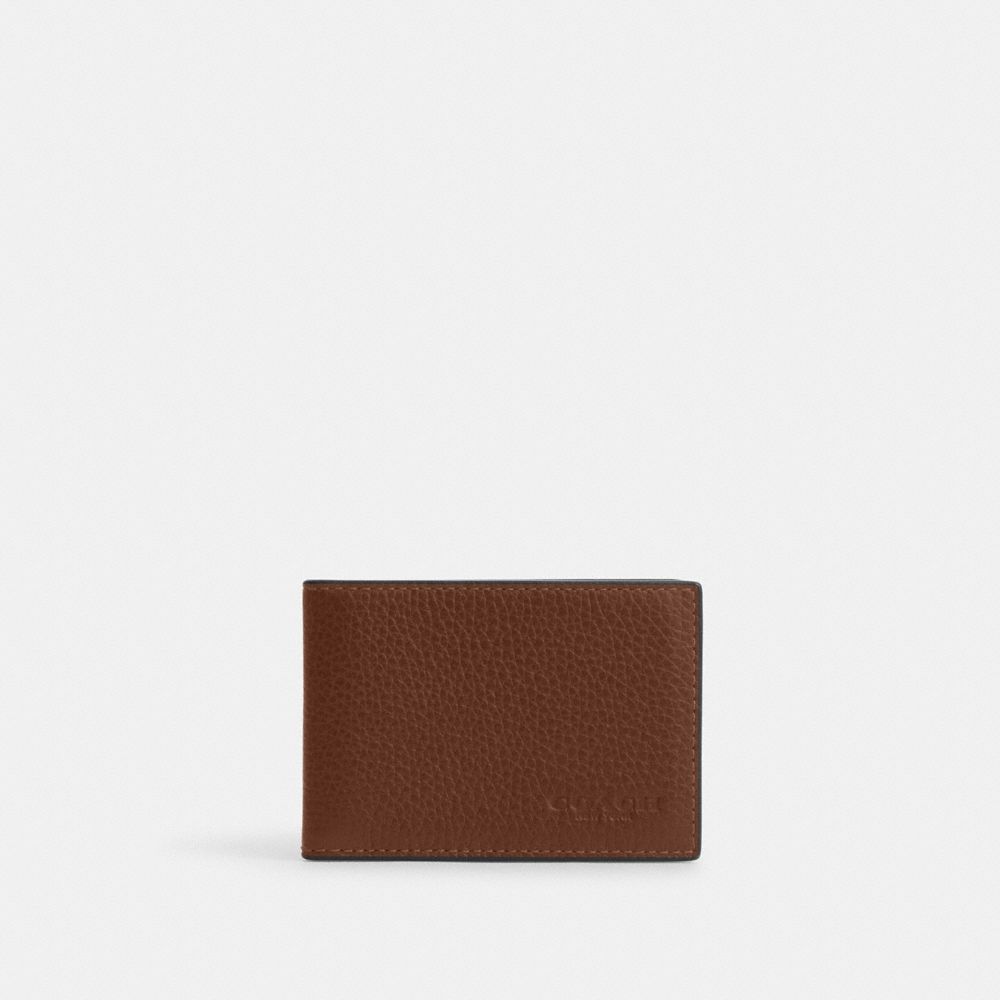 COACH®,Compact Billfold Wallet,Leather,Bi Fold,Casual,,Front View