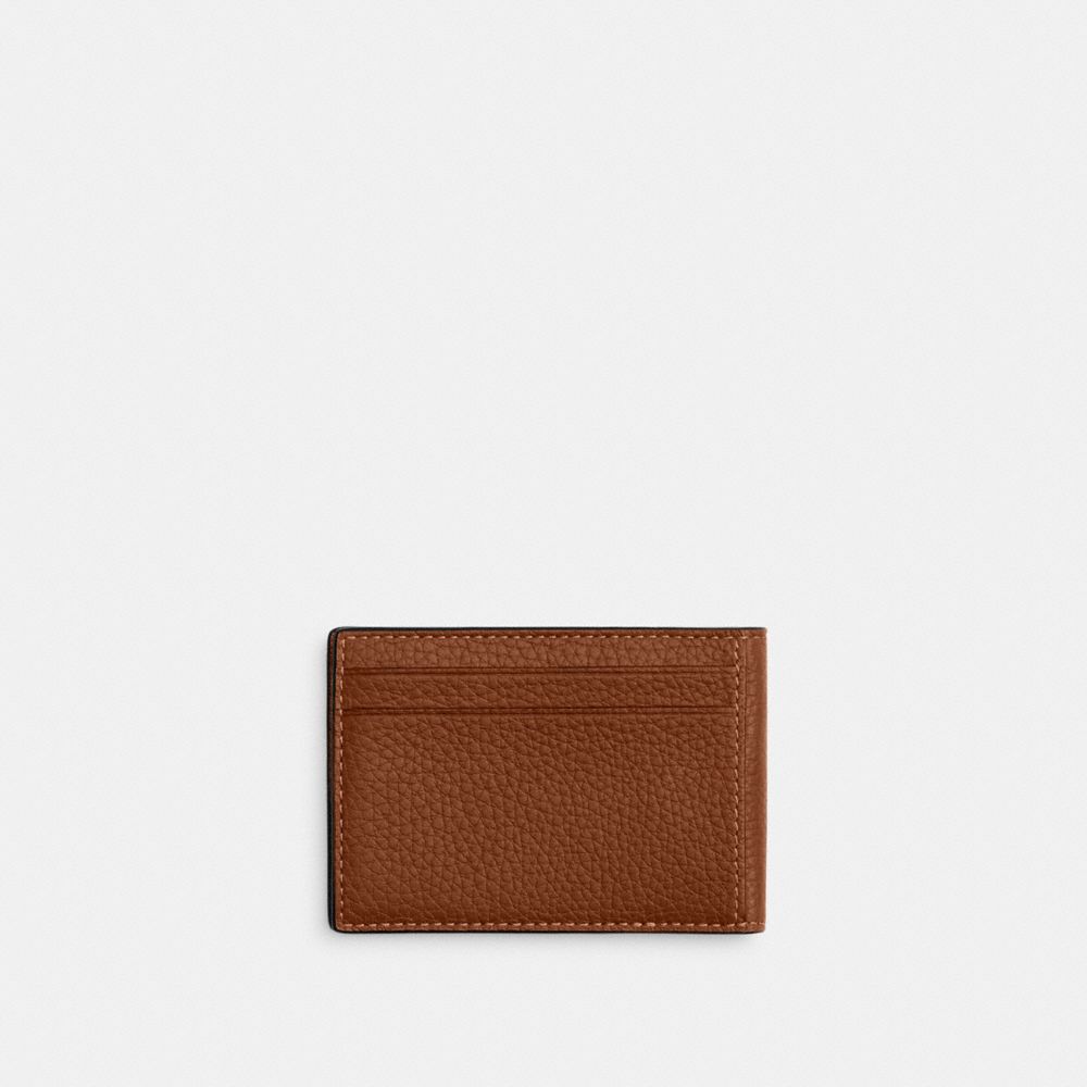 COACH®,Compact Billfold Wallet,Leather,Bi Fold,Casual,Brown,Back View