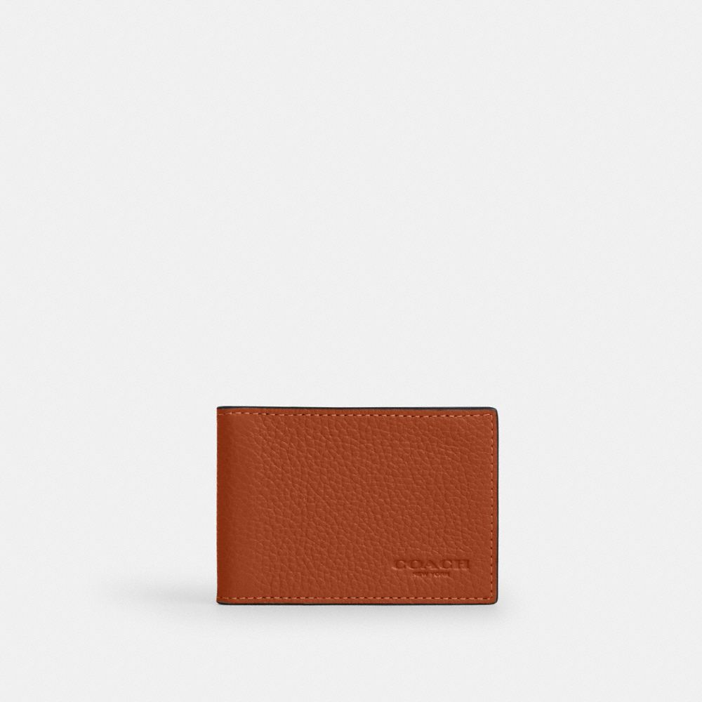 COACH®,Compact Billfold Wallet,Leather,Bi Fold,Casual,,Front View