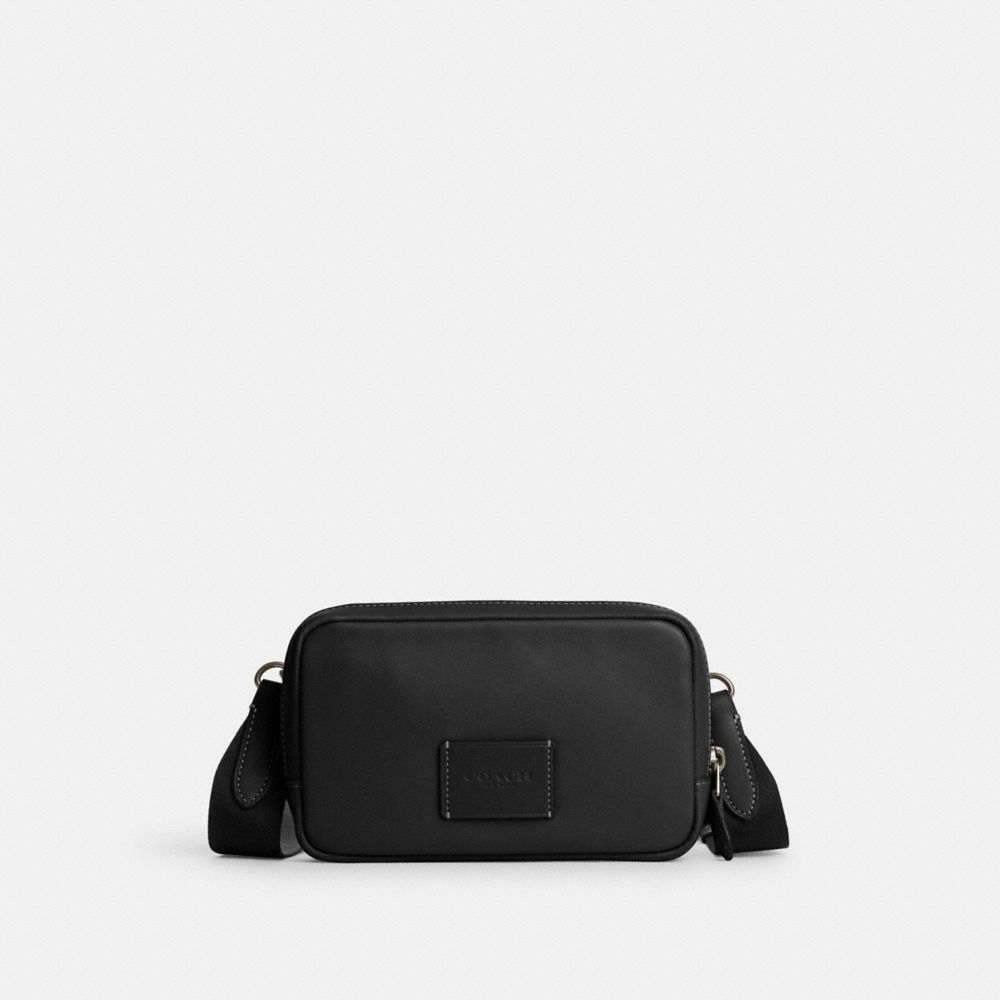 No Boundaries Black Faux Leather Belt Bag L 