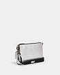 COACH®,HOLDEN CROSSBODY IN SILVER METALLIC,Pebble Leather,Black Antique Nickel/Metallic Silver,Angle View