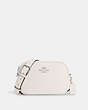 COACH®,JAMIE CAMERA BAG WITH RIVETS,Mixed Material,Mini,Silver/Chalk,Front View