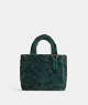 COACH®,SMALL TOTE IN SHEARLING,Medium,Gold/Green Multi,Front View
