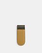 COACH®,MONEY CLIP,Leather,Gunmetal/Flax,Back View