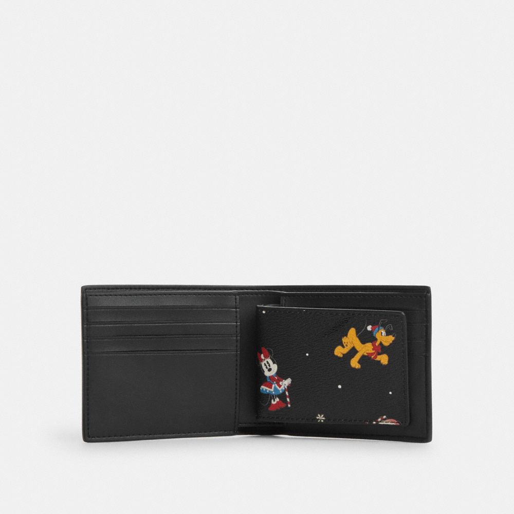 Disney X Coach 3 In 1 Wallet With Holiday Print