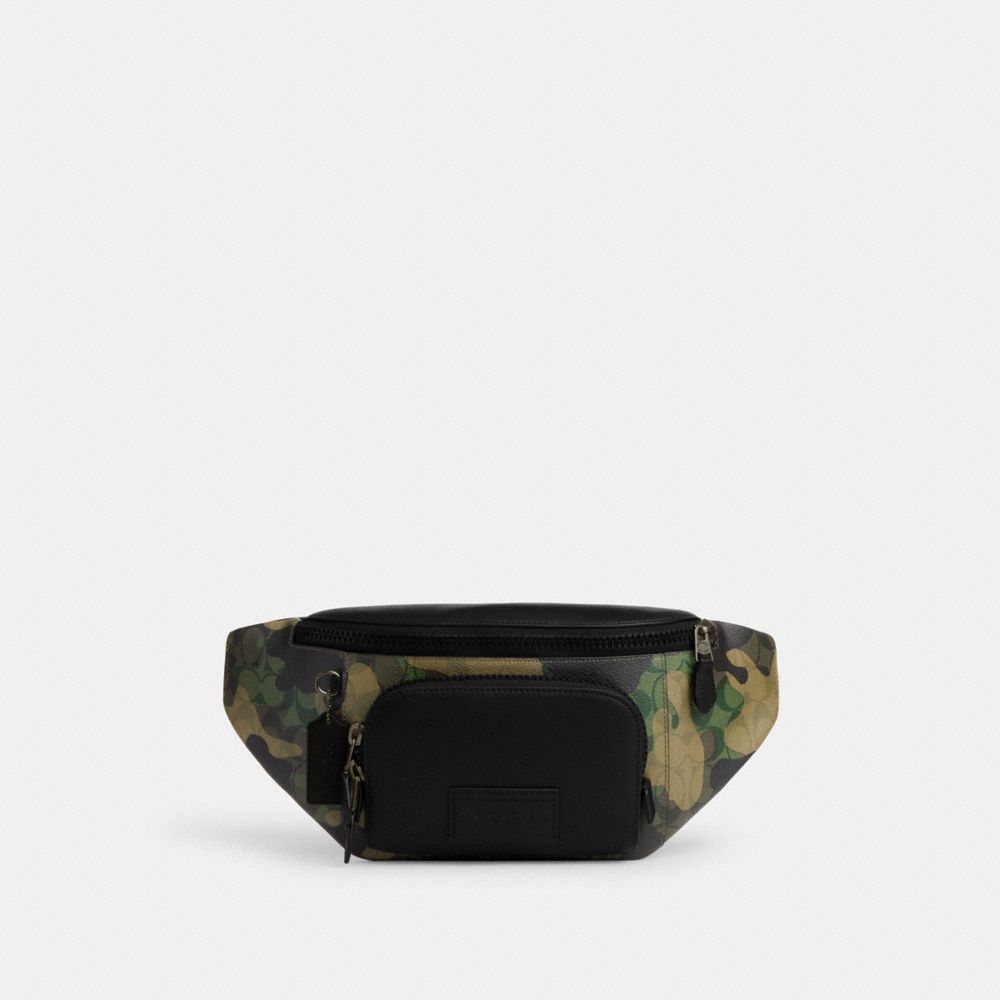 COACH® | Track Belt Bag In Signature Canvas With Camo Print