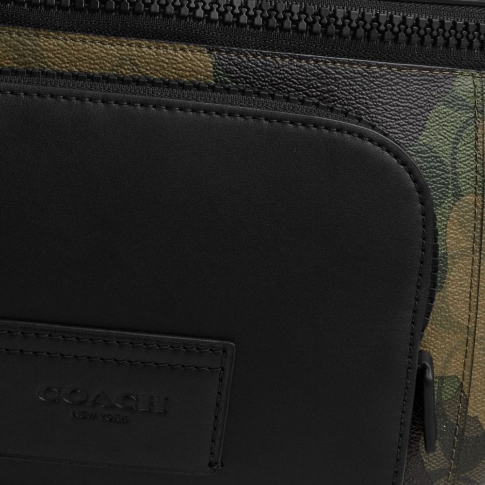 COACH®  Track Belt Bag In Signature Canvas With Camo Print